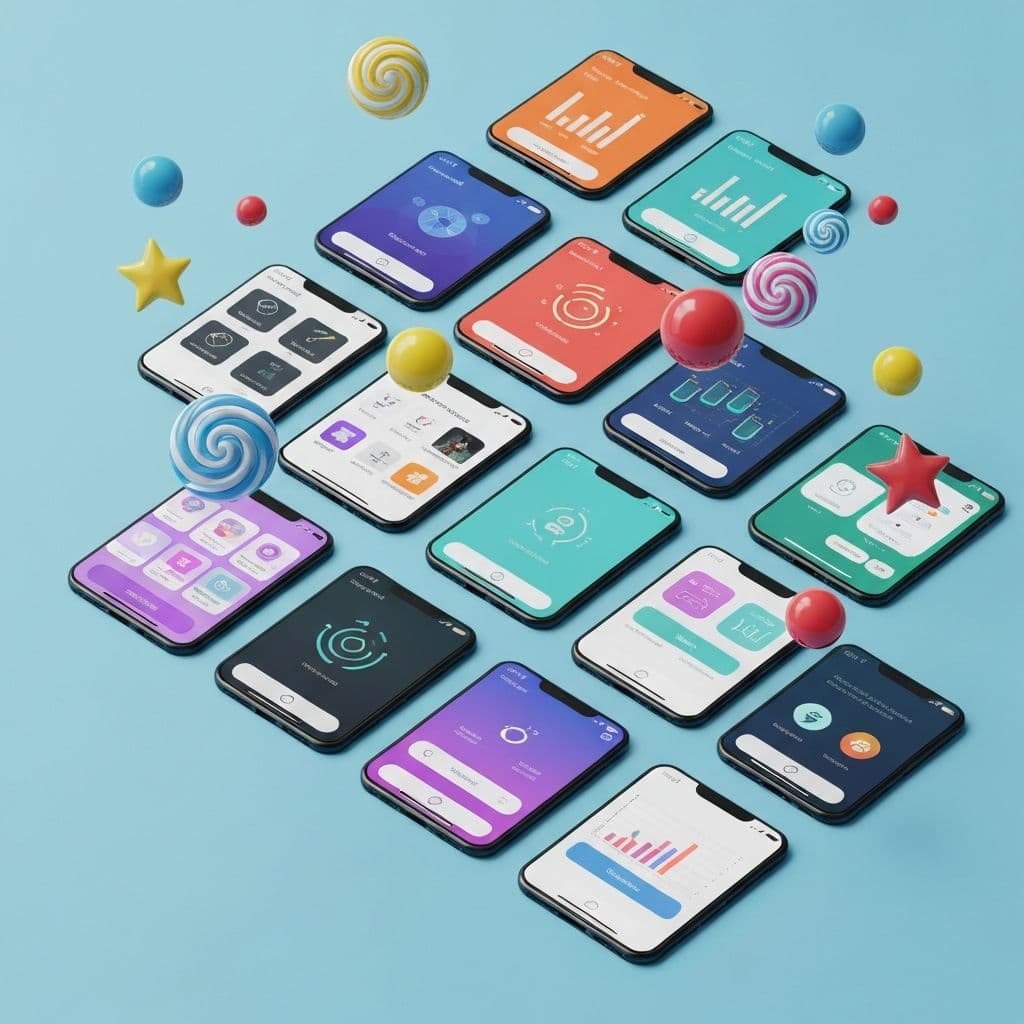 Multiple app screens created through vibe coding